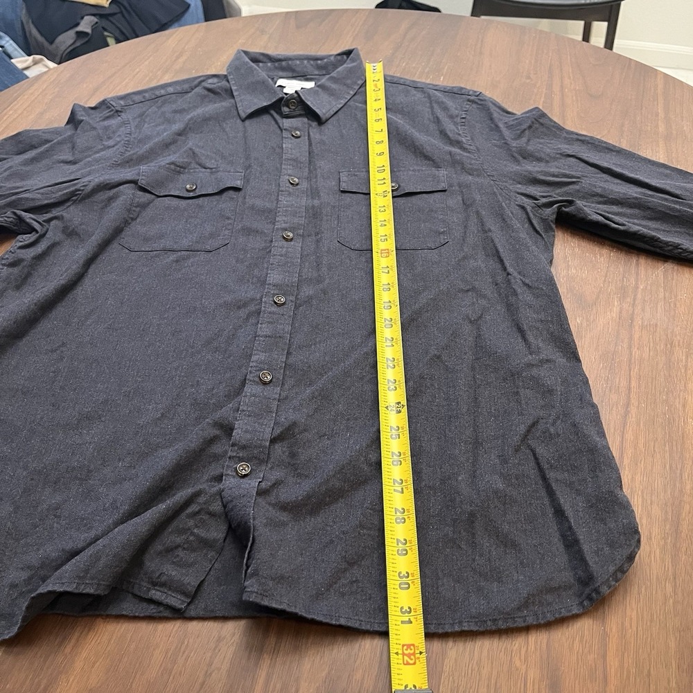 Calvin Klein Mens Button Down Dress Shirt Blue Long Sleeve Size XXL - Picture 12 of 13